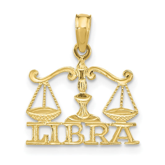 10K LIBRA Zodiac Charm