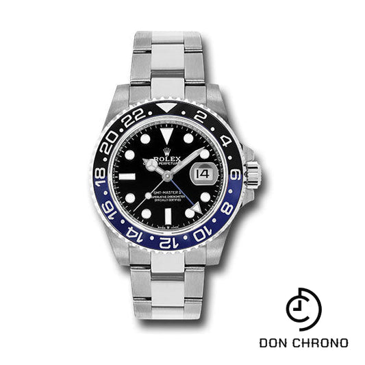 Rolex Steel GMT-Master II 40 Watch - Black And Blue Batman Bezel - Black Dial - Oyster Bracelet - 2021 Release - 126710BLNR o