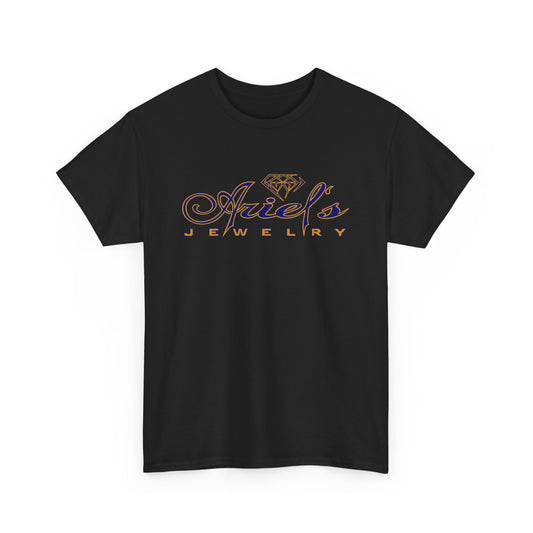 Ariel's Jewelry Black Cotton Tee | Casual Unisex Shirt, Gift for Jewelry Lovers, Trendy Summer Wear, Everyday Comfort Tee