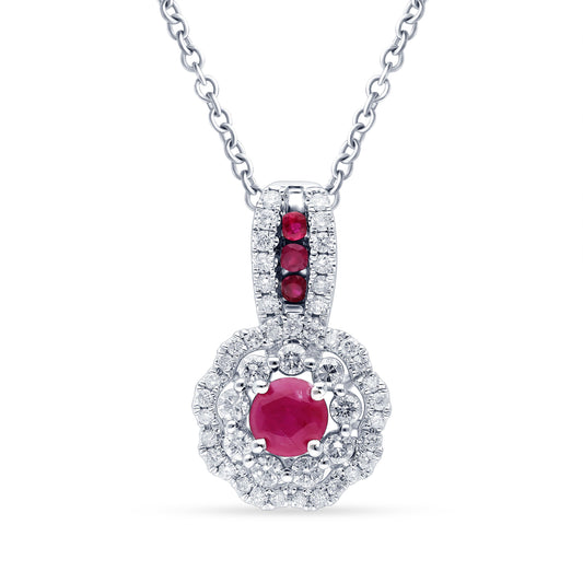 14K 0.42CT Diamond Pendant