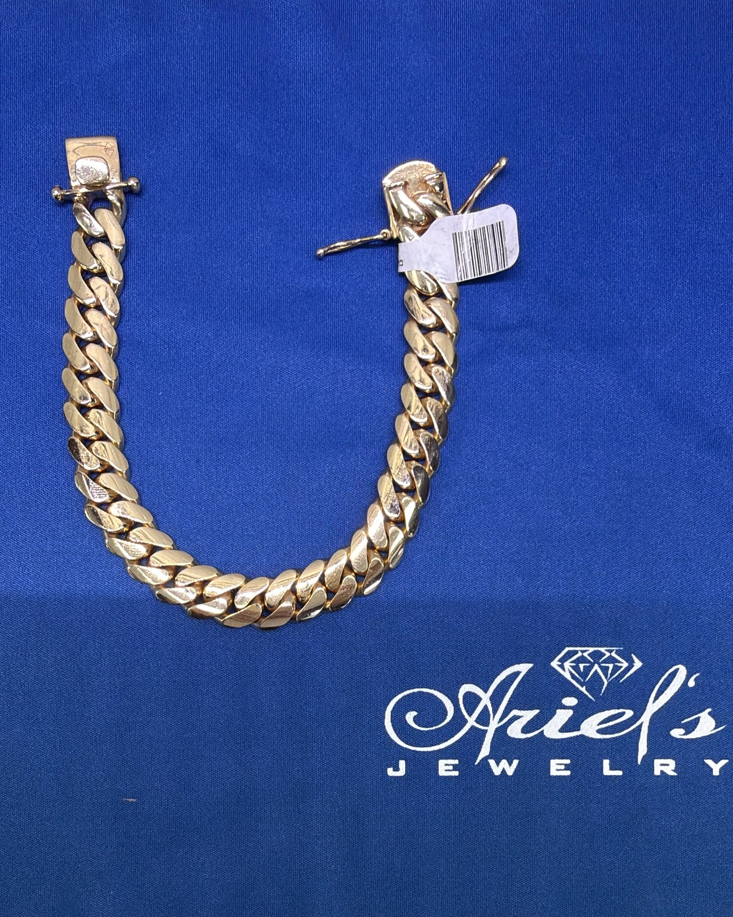 Bracelet Cuban link Yellow gold 14k,11.6mm,8”,81.7g