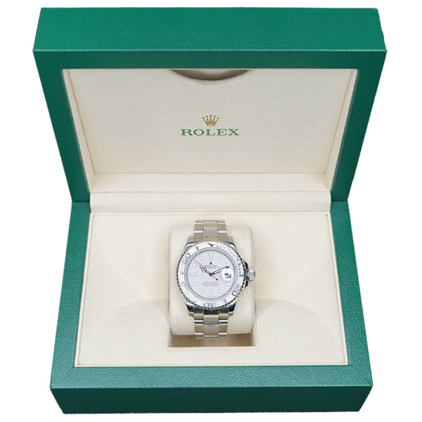 ROLEX YACHTMASTER SILVER WHITE FACE - 16622