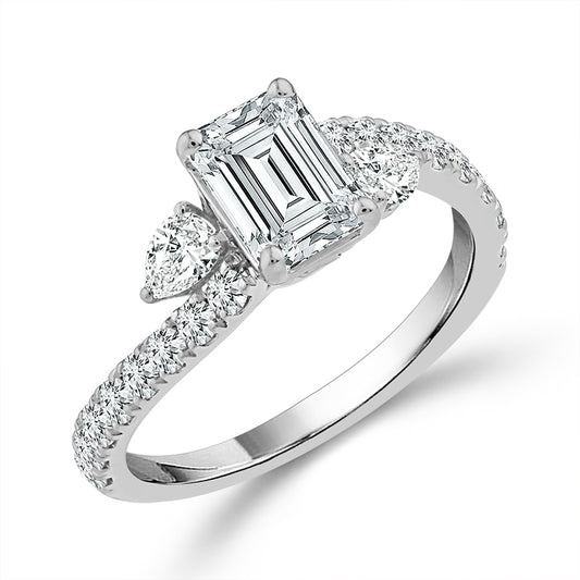 Diamond 3-Stone Ring 2.25 ct tw 14k Yellow Gold