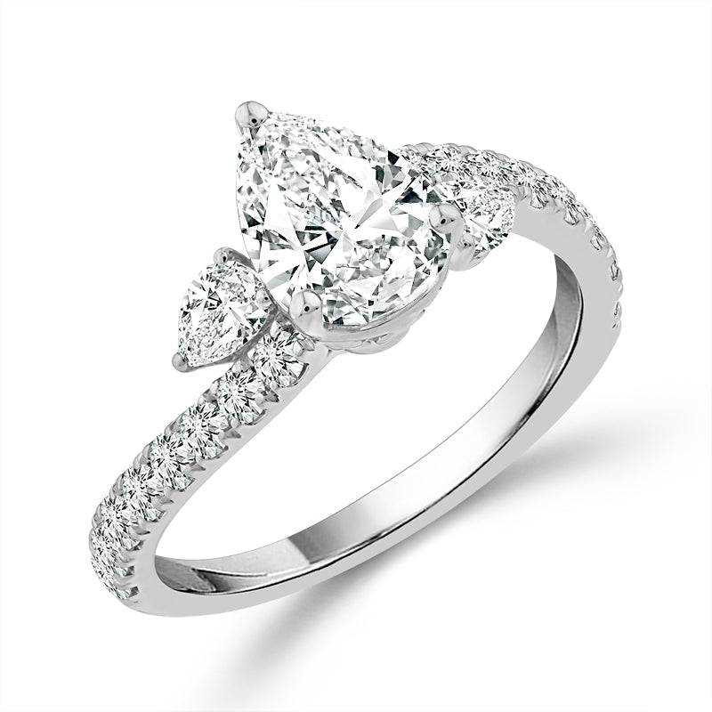 Diamond 3-Stone Ring 2.25 ct tw 14k Yellow Gold