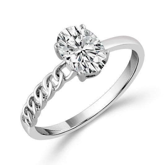 Diamond Bridal Ring 0.75 ct tw Center OV 14k Yellow Gold