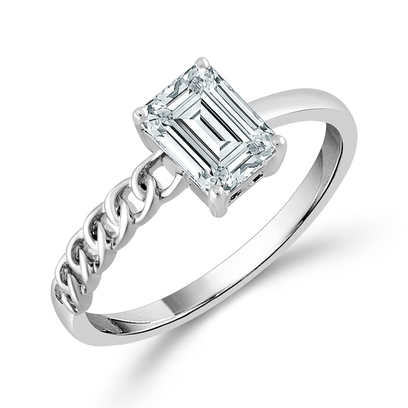 Diamond Bridal Ring 0.75 ct tw Center EM 14k Yellow Gold