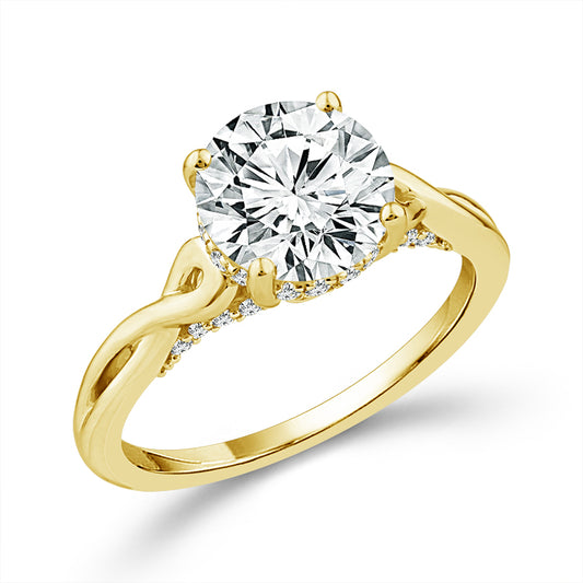 Diamond Engagement Ring 0.40 ct tw Center Round 14k White Gold