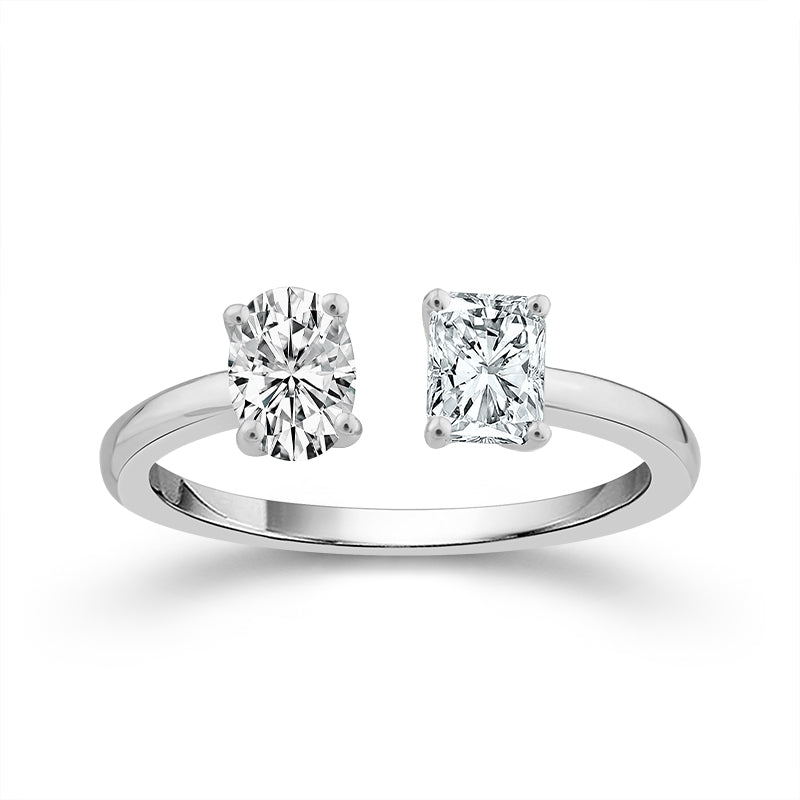 Diamond Engagement Ring 0.90 ct tw 14k White Gold