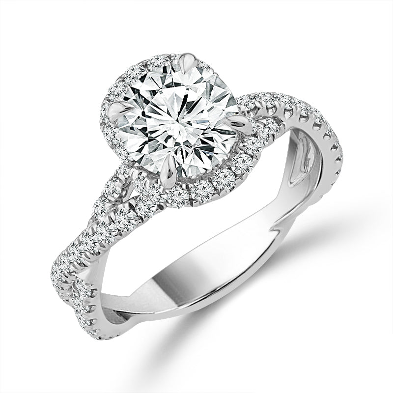 Diamond Engagement Ring 1 ct tw Center Round 14k Yellow Gold