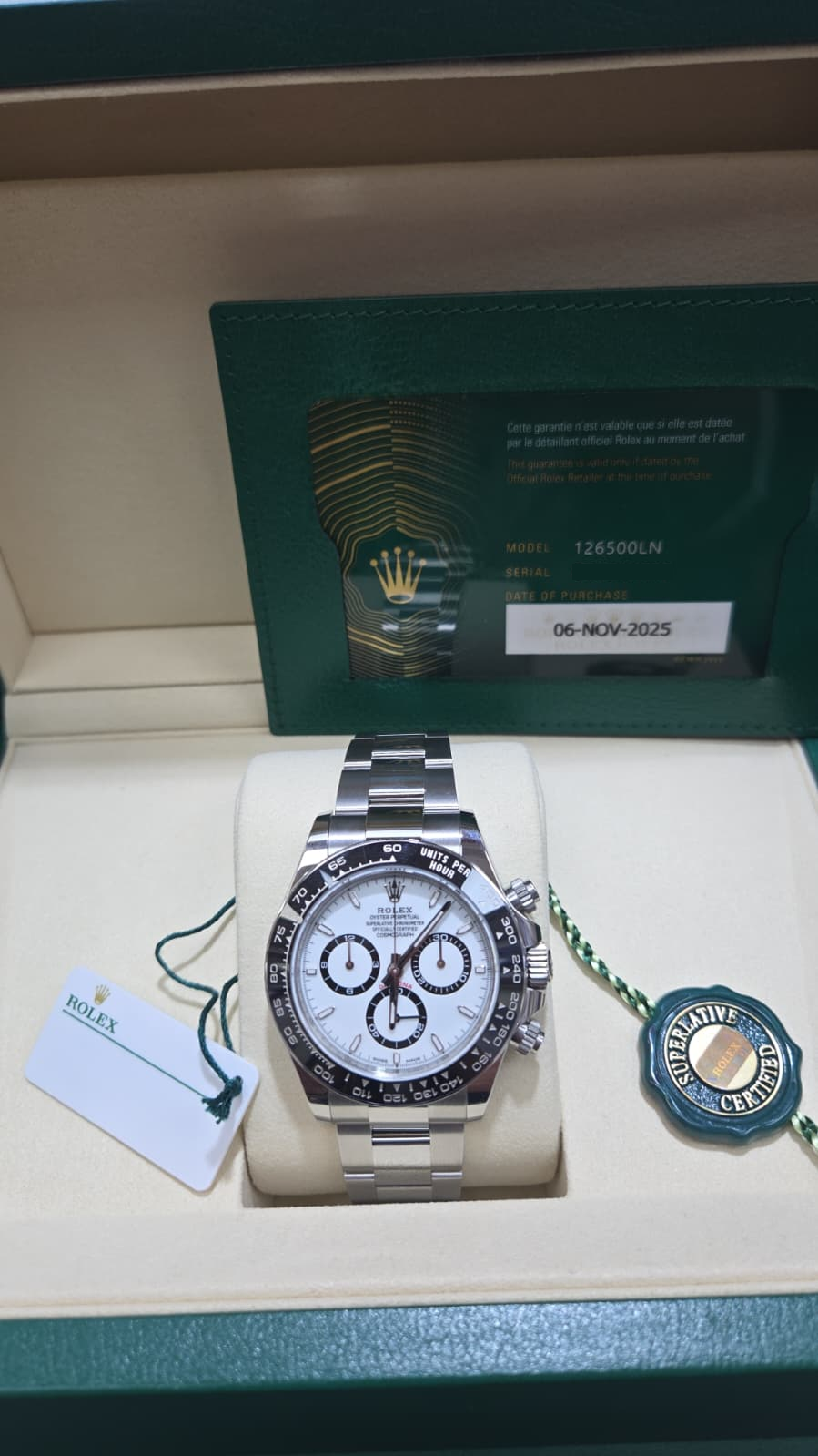 ROLEX DAYTONA S/STEEL 41MM - 126500LN