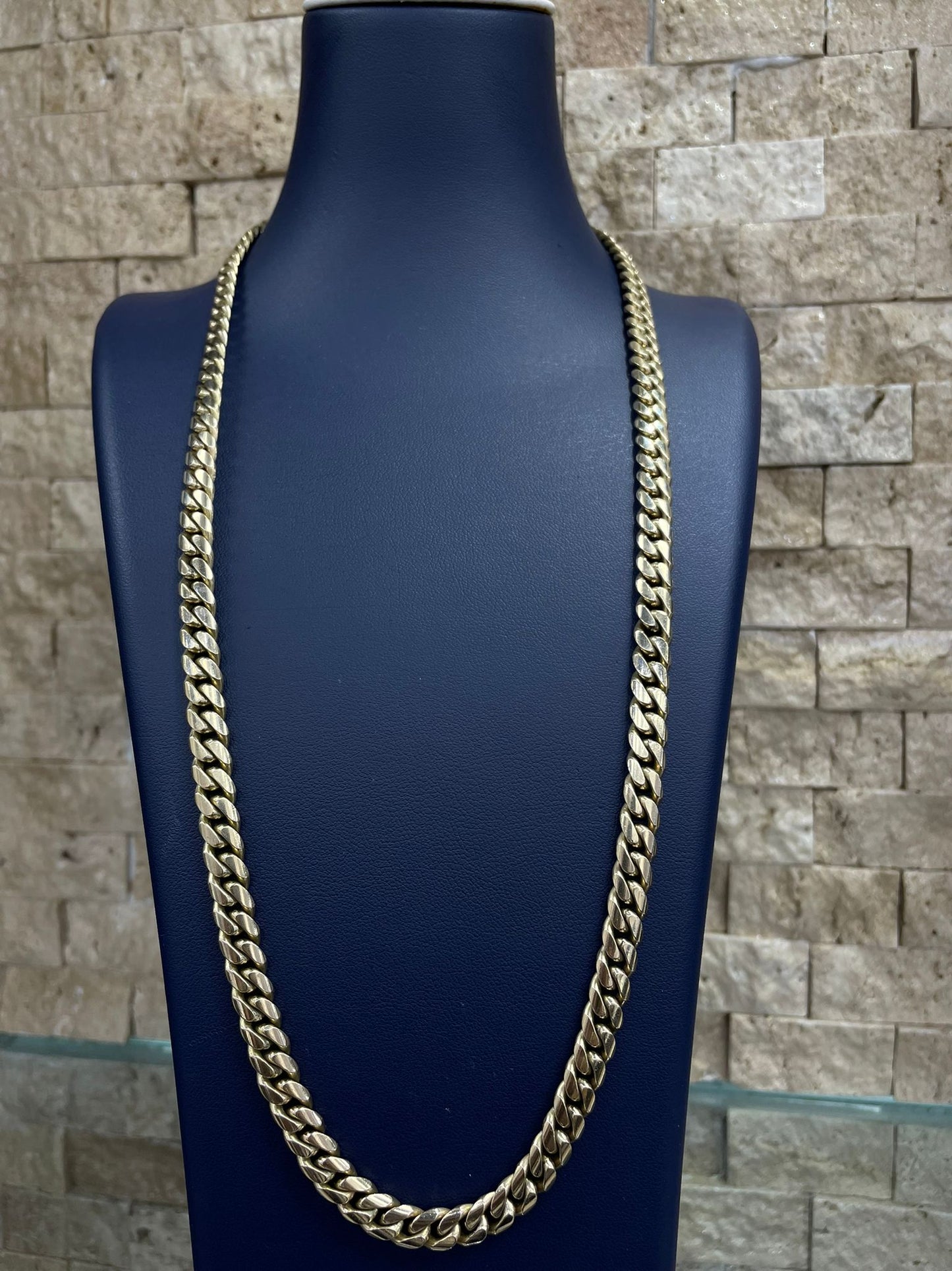Solid chain cuban link 14k
