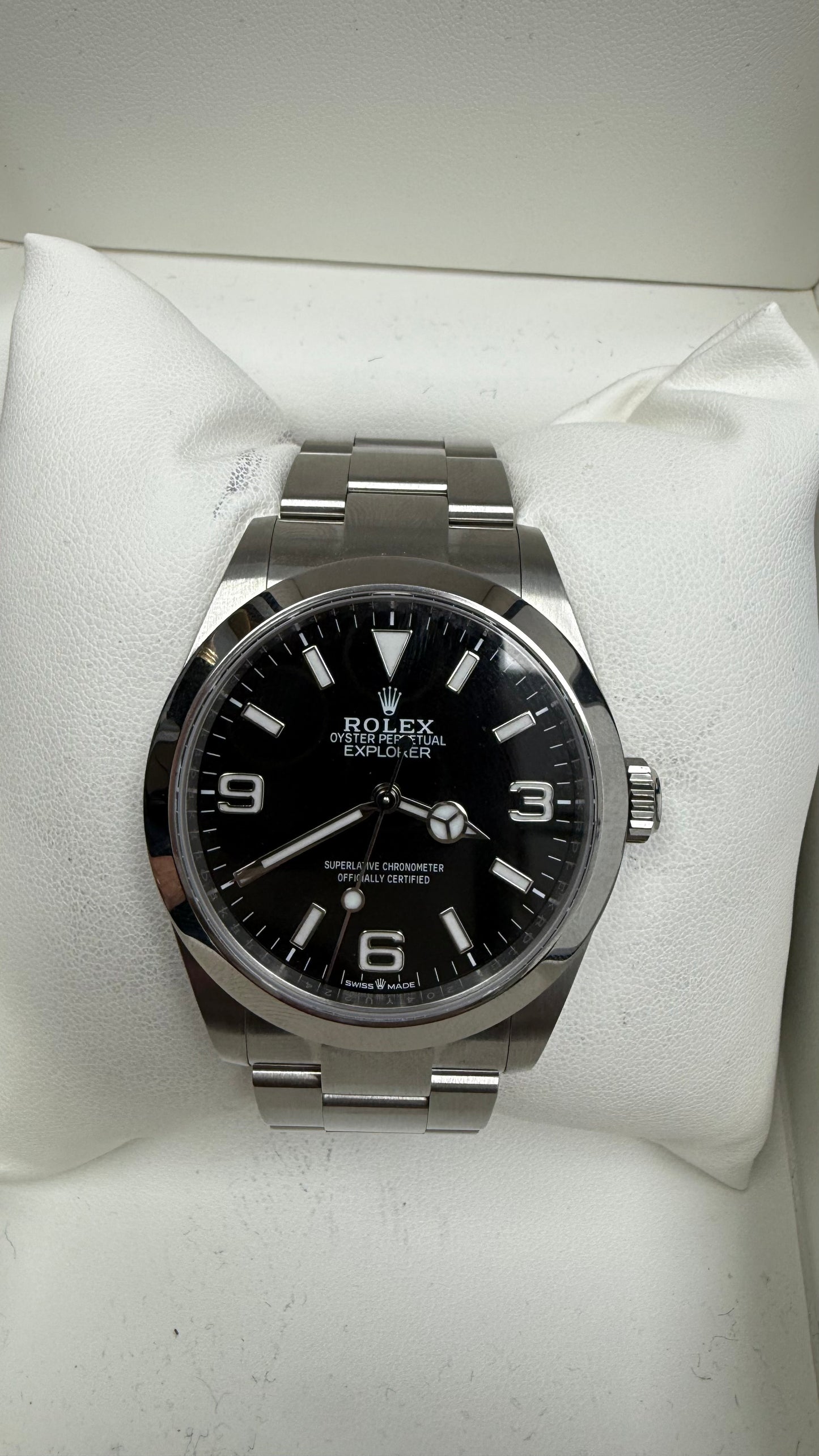 ROLEX EXPLORER 224270 SSTELL BLACK FACE