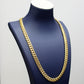 14K Solid Yellow Gold Cuban Link Chain - 11 mm
