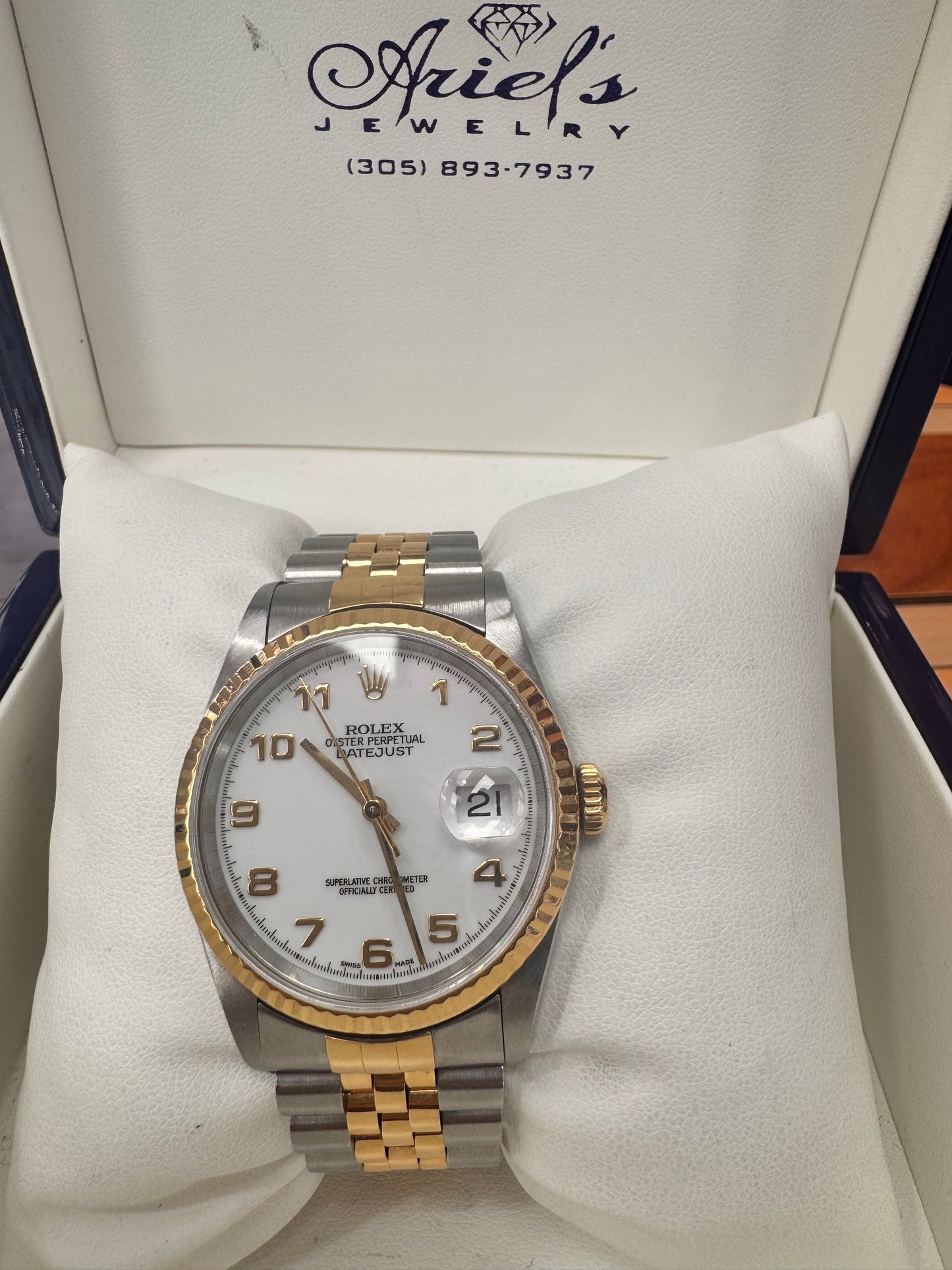 ROLEX TWO TONE WHITE FACE