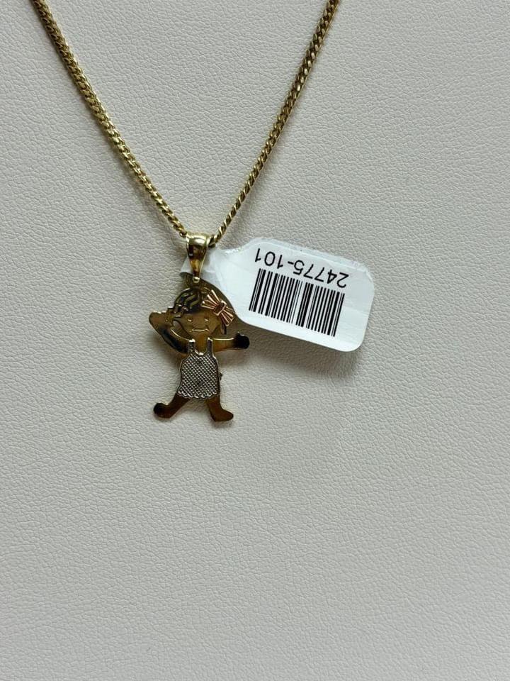 DOLL PENDANT TRI COLOR 14K