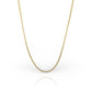 14K Solid Yellow Gold Micro Cuban Link Chain Necklace From 1 mm to 2.5 mm