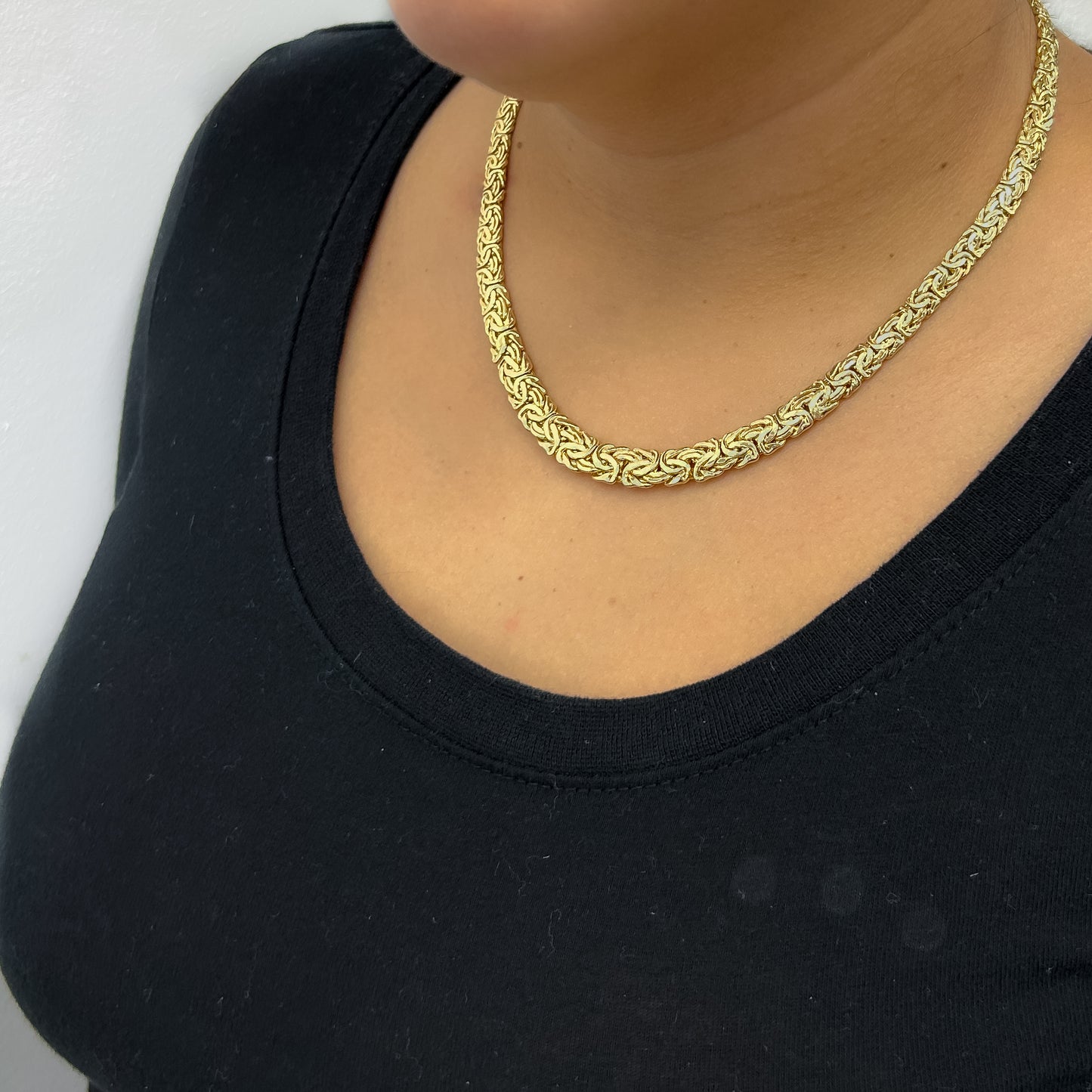 Women's Byzantine Necklace In 14K Fancy Italian Yellow Gold