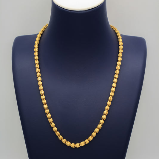 Collar de cadena de lujo para mujer en oro amarillo de 18 quilates