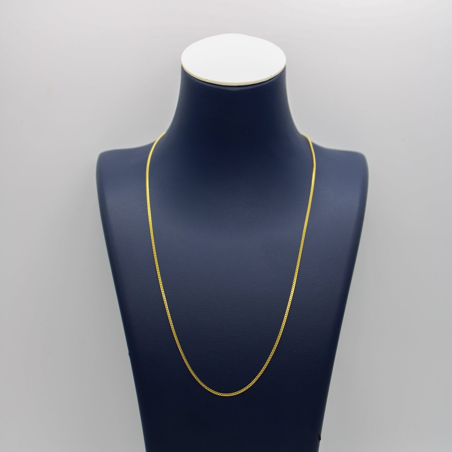 Collar de cadena de eslabones microcubanos de oro amarillo macizo de 14 quilates de 1 mm a 2,5 mm