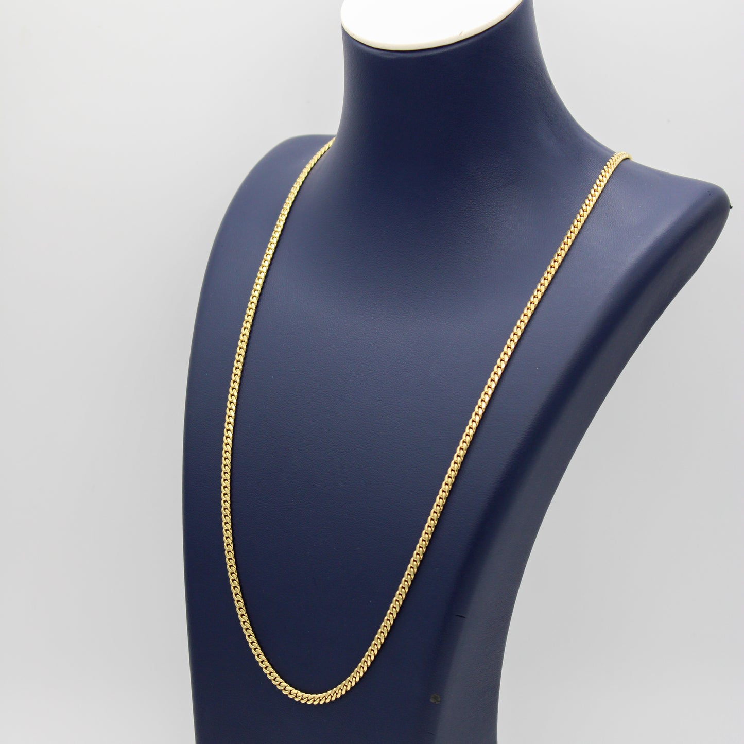 10K Solid Yellow Gold Cuban Link Chain From 3 mm to 5 mm
