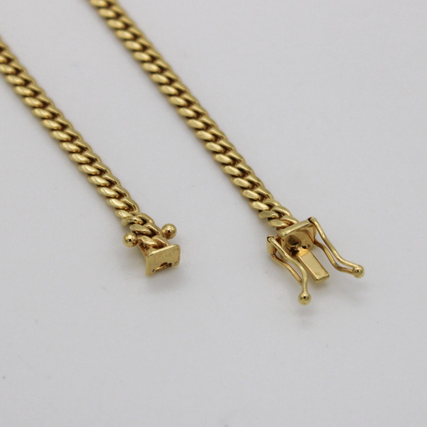 10K Solid Yellow Gold Cuban Link Chain From 3 mm to 5 mm
