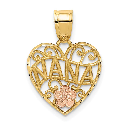 10K Two-Tone NANA Heart Pendant