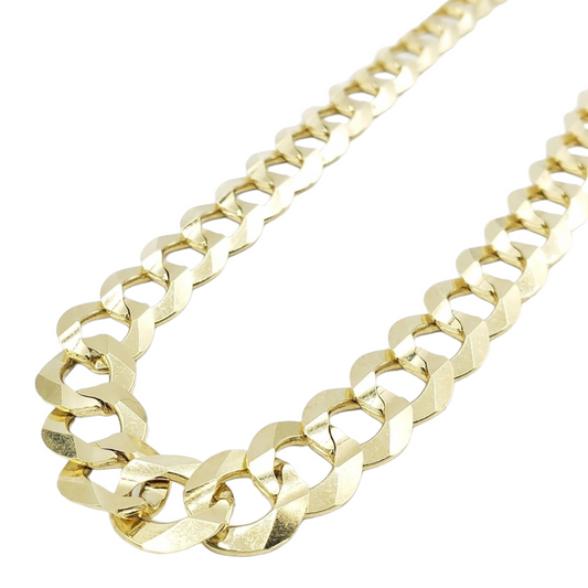 10K Solid Yellow Gold Cuban American Link Chain