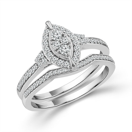 Diamond Bridal Set 0.40 ct tw 10k Yellow Gold