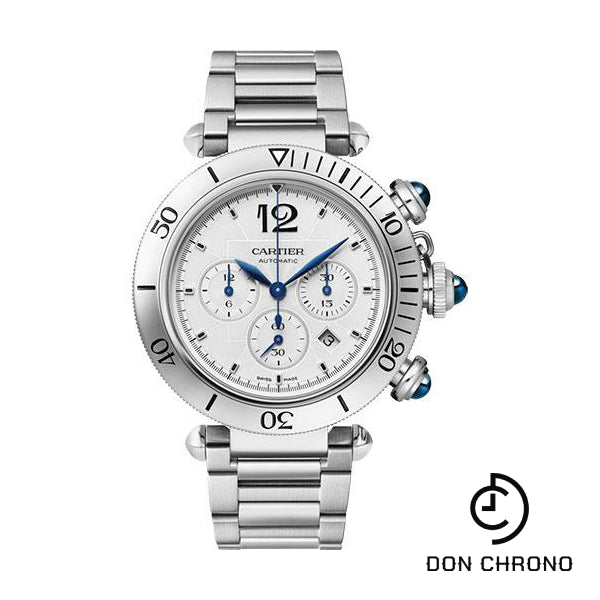 Reloj Cartier Pasha de Cartier - Caja de acero de 41 mm - Esfera plateada - Brazalete - WSPA0018