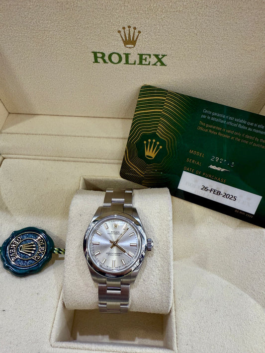 ROLEX OYSTER PERPETUAL S.STEELE GRAY FACE 28MM - 276200