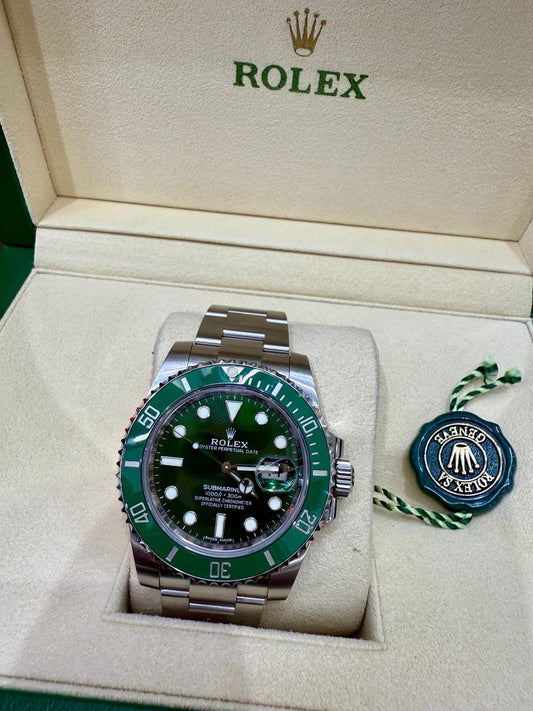 ROLEX HULK SUBMARINER GREEN FACE S STEELE 41MM - 116610
