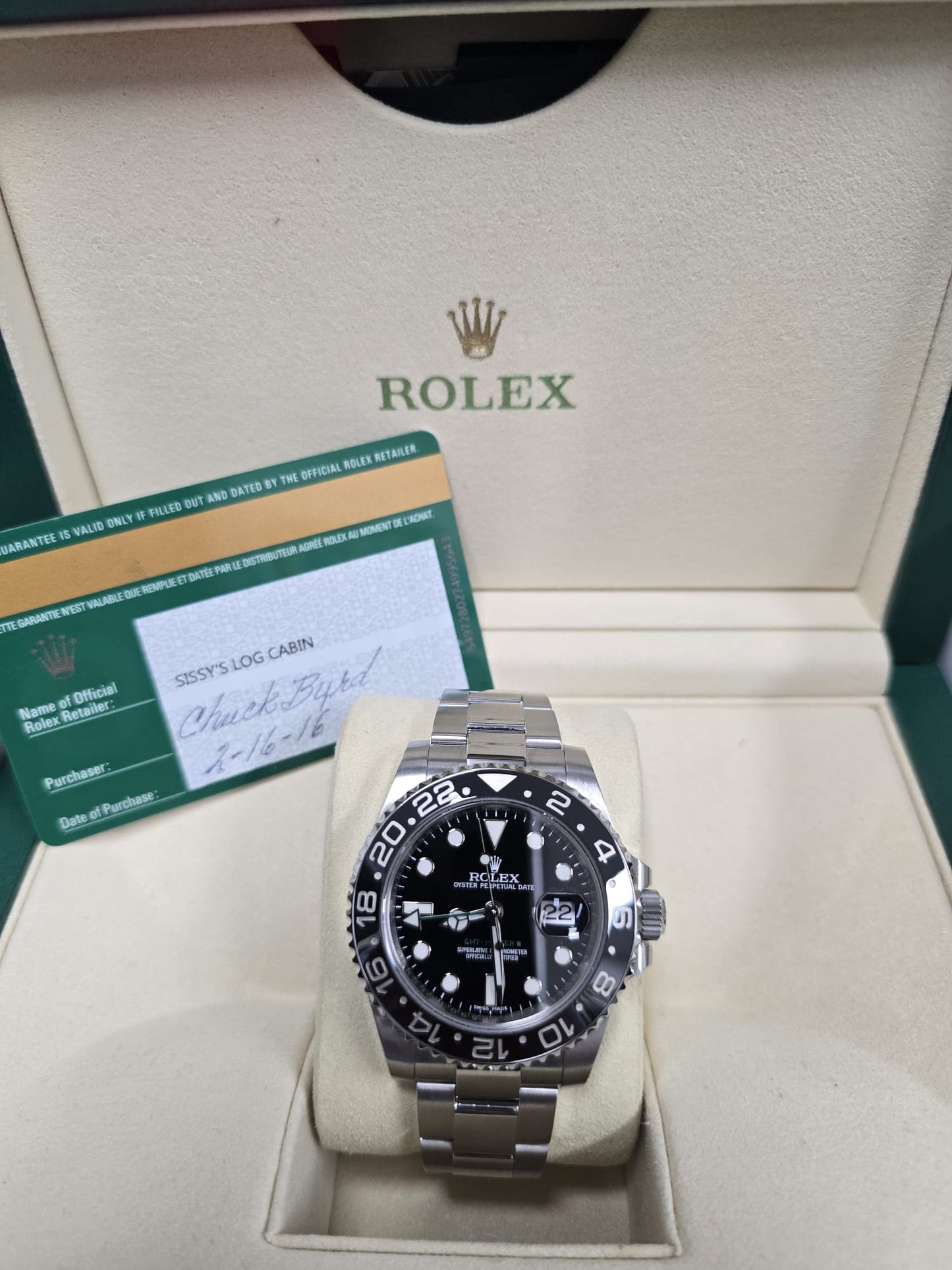 ROLEX GMT MASTER II 40MM