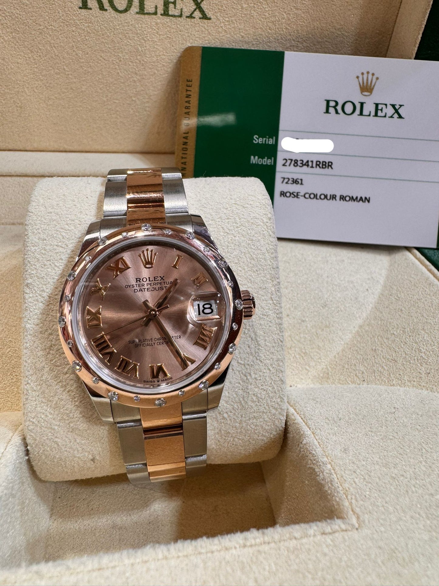 ROLEX TWO-TONE  ROSE GOLD 31MM - 278341RBR