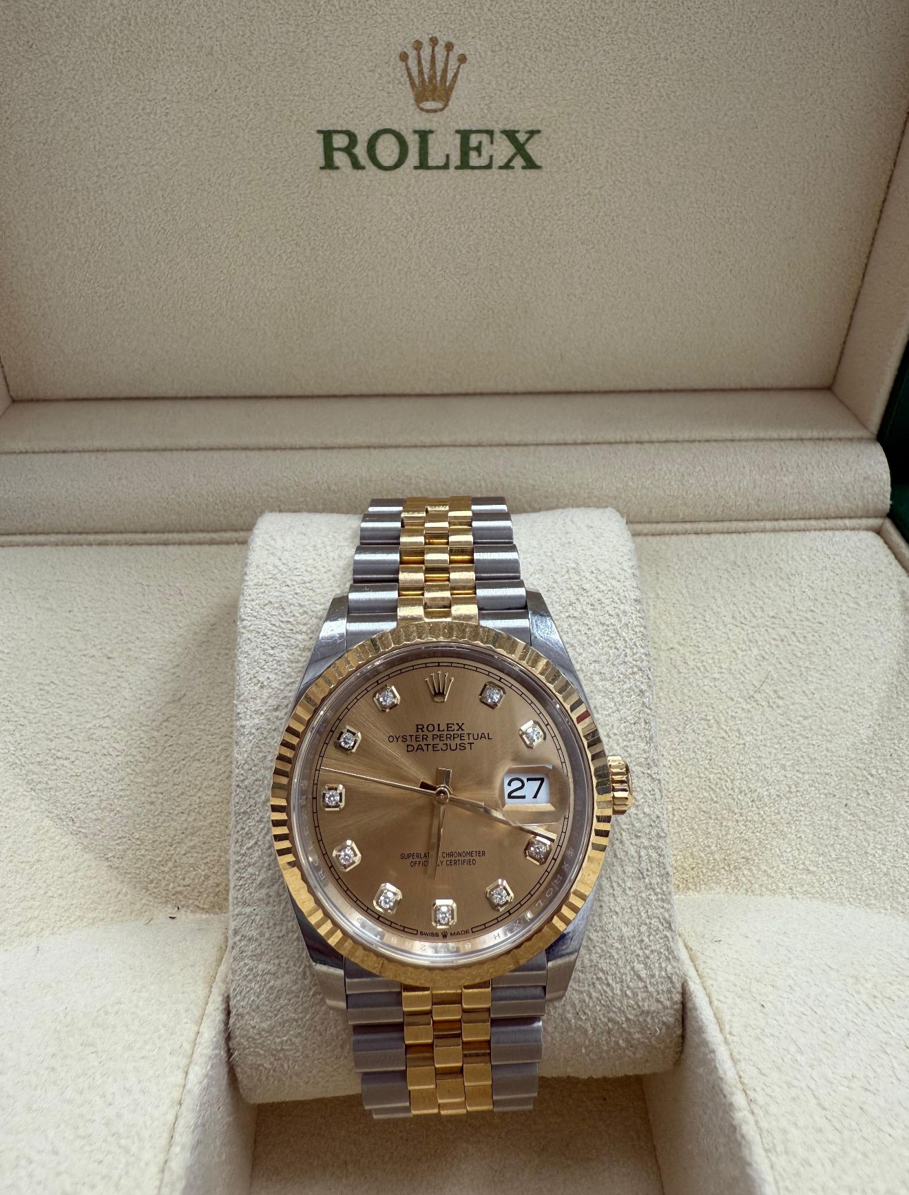 ROLEX DATEJUST TWO-TONE WITH DIAMOND 36MM - 126233