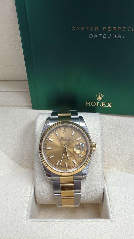 ROLEX DATE-JUST TWO TONE 18K 36MM - 116233