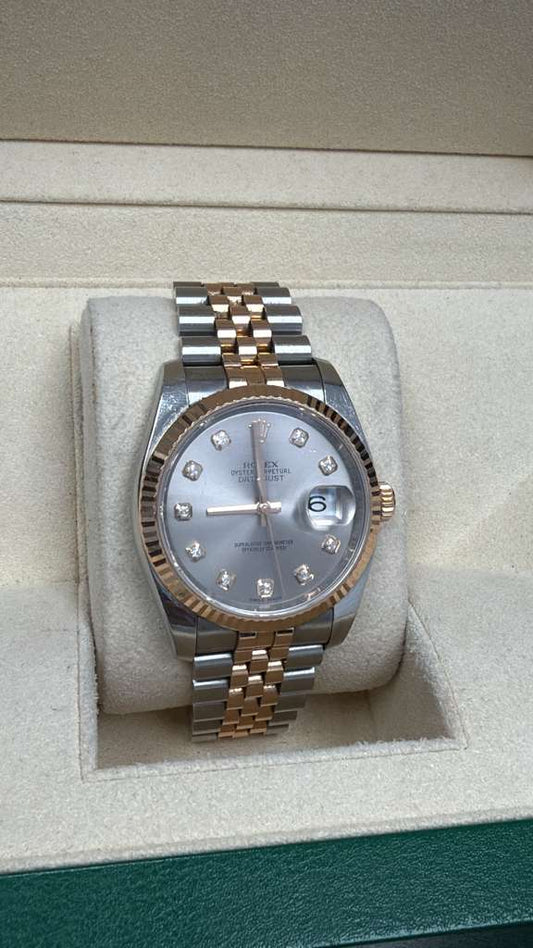 ROLEX DATE-JUST TWO-TONE ROSE-GOLD 36MM - 116231