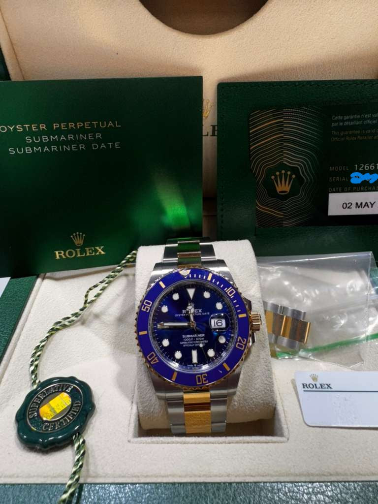 ROLEX TWO-TONE BLUE-FACE SUBMARINO-41MM