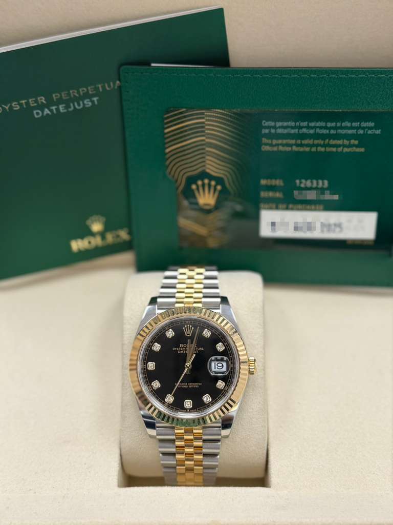 ROLEX DATE-JUST YELLOW-GOLD-41MM-126333