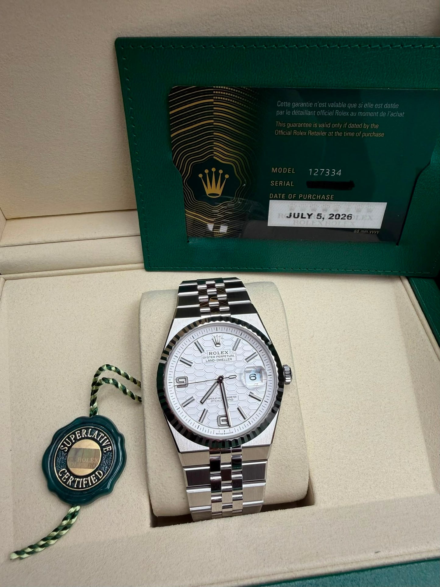ROLEX LAND-DWELLER OYSTER-STEEL 40MM-127334