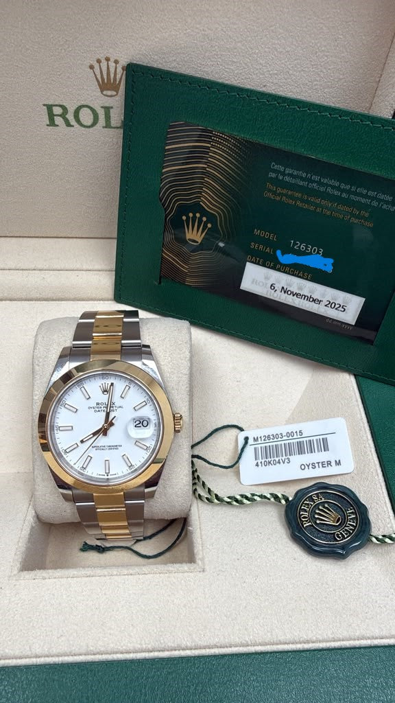 ROLEX OYSTER DATE-JUST TWO-TONE 41MM-126303