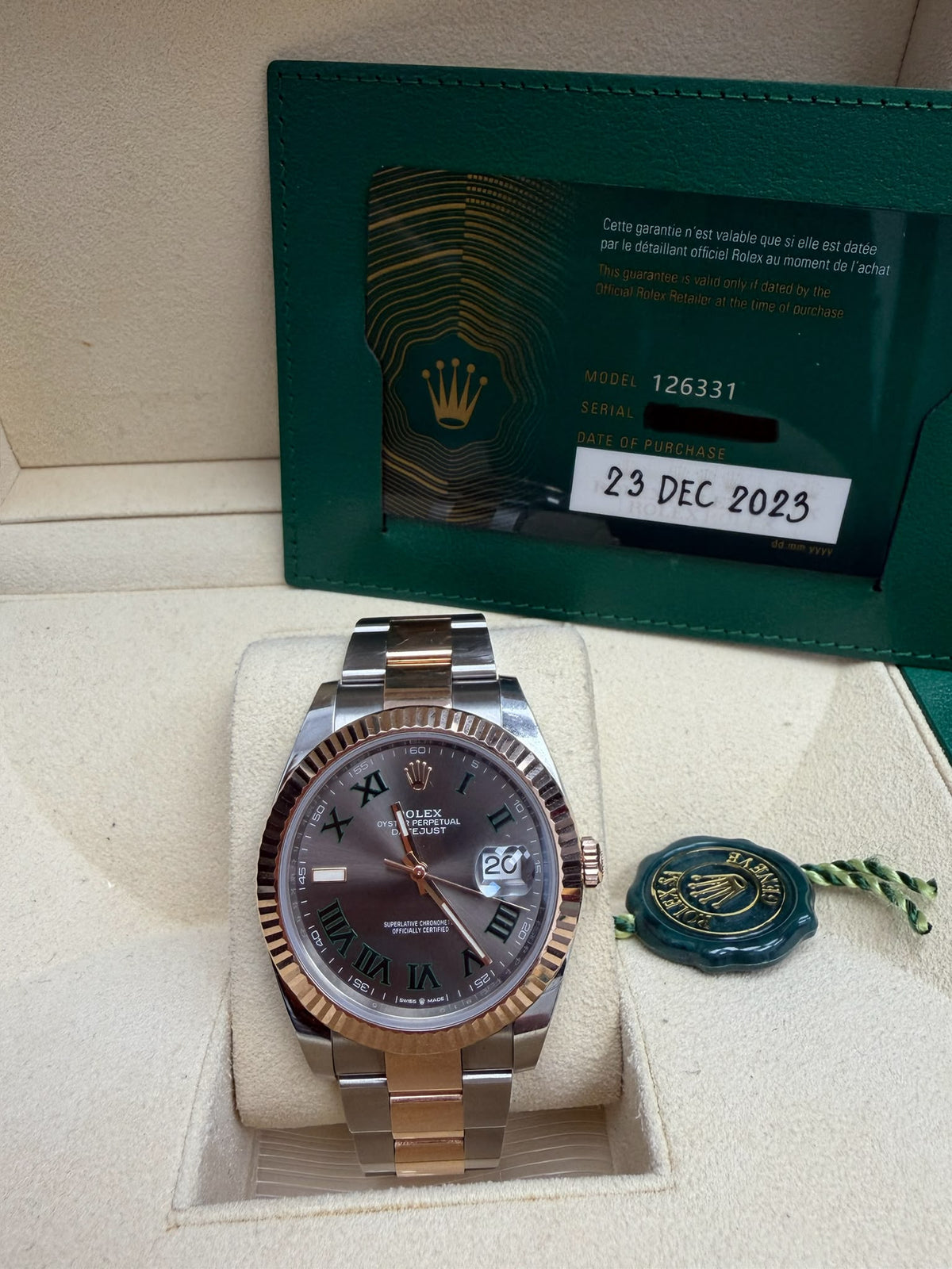 ROLEX DATE-JUST TWO-TONE WIMBLEDON 41MM-126331