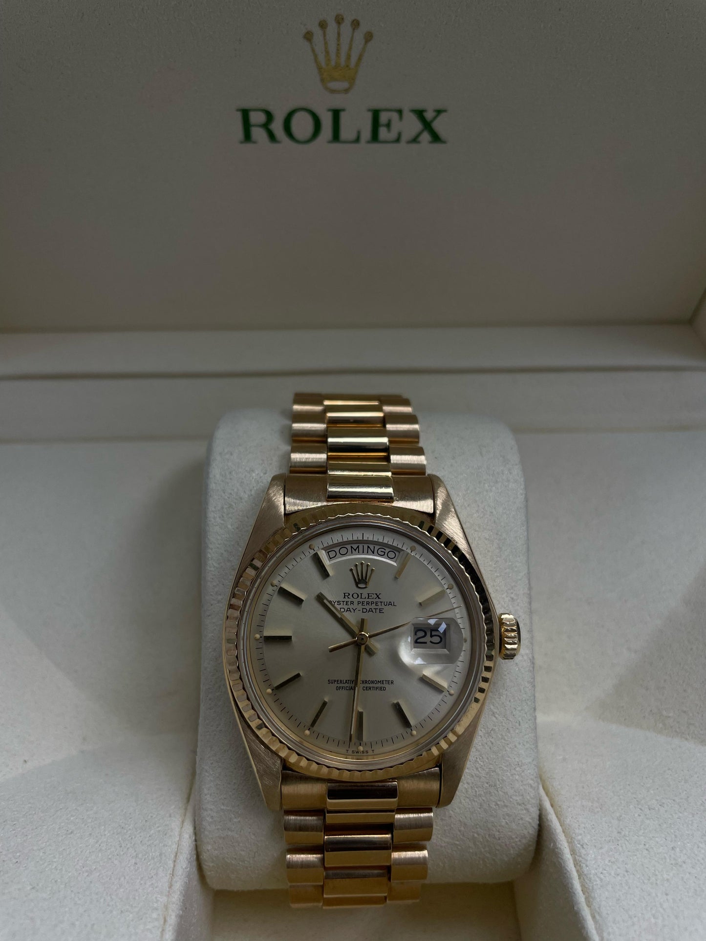 ROLEX PRESIDENT DATE-DAY 18K YELLOW GOLD 36MM - 1803