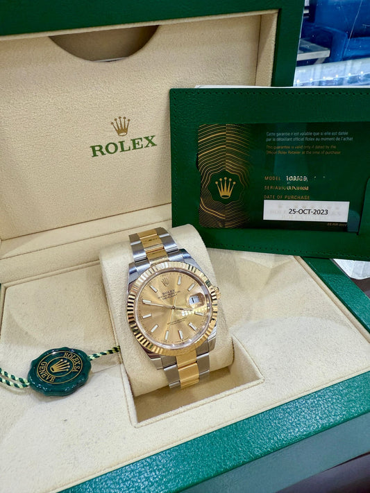 ROLEX DATEJUST TWO TONE CARA DORADA 40MM - 126333