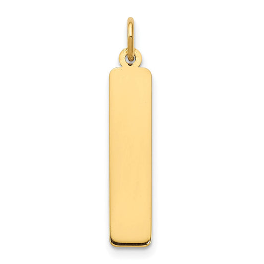 14K Medium Vertical Blank Bar Charm