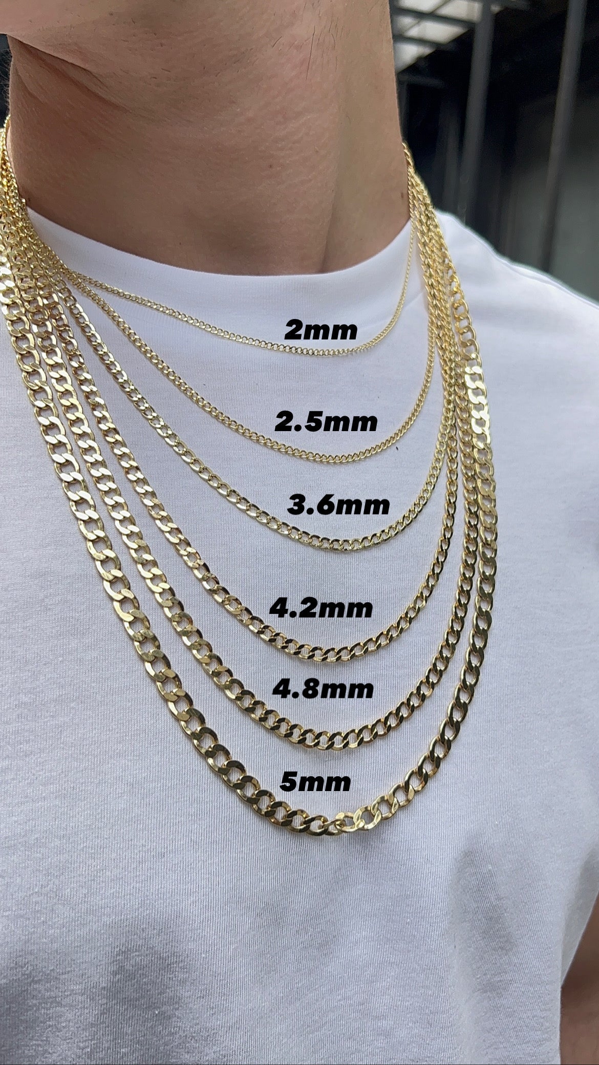 14K Hollow Yellow Gold Cuban American Link Bracelet