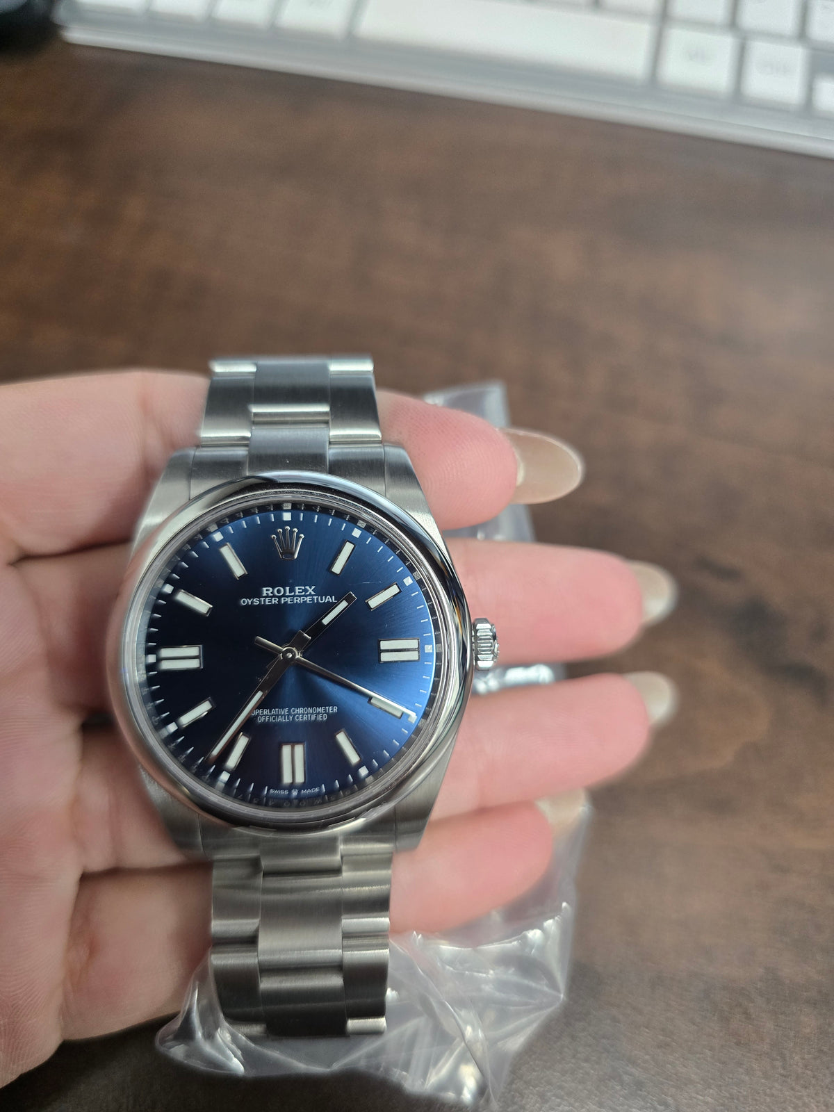 Rolex OP blue dial