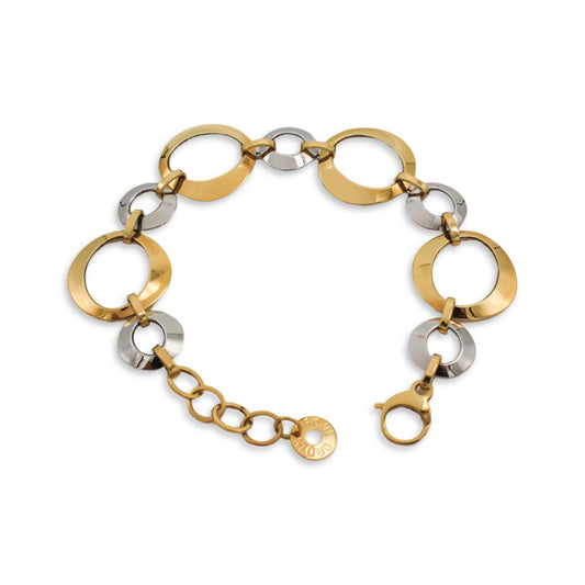 Women’s Fancy Two-Tone Bracelet In 18K Gold
