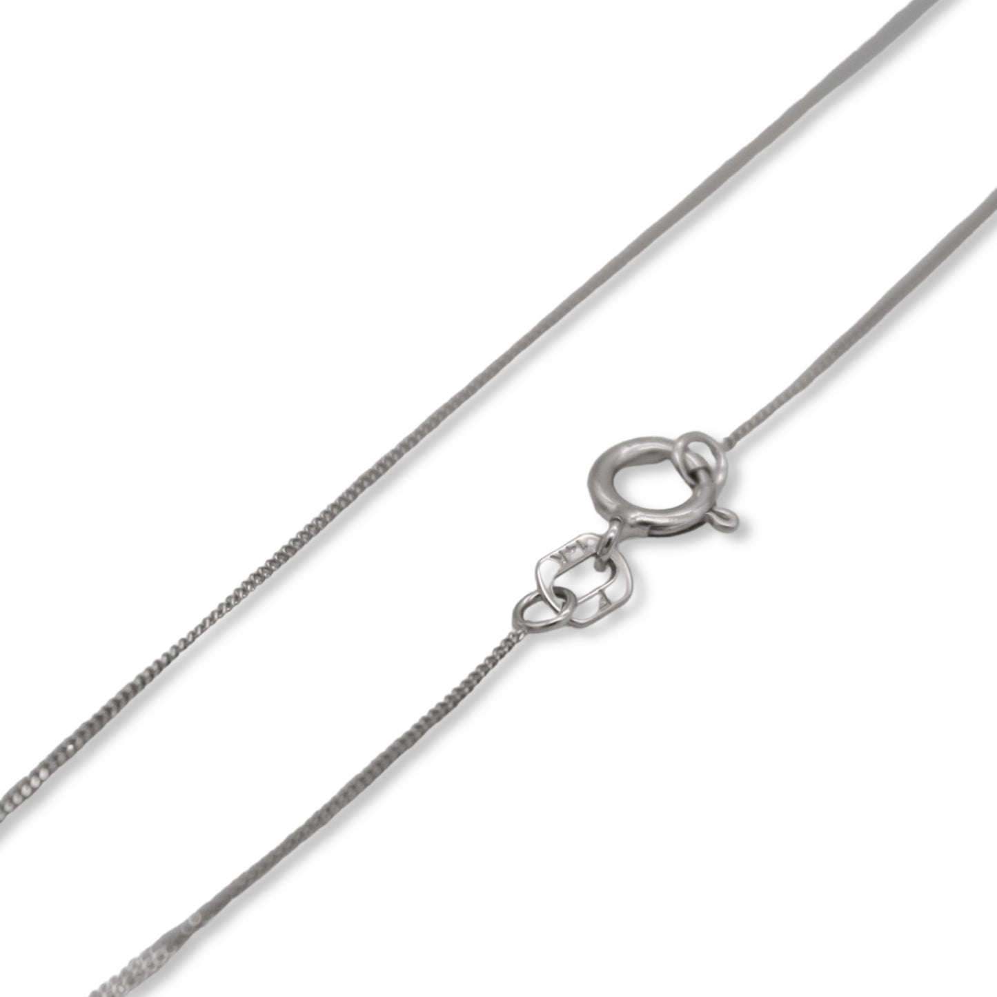 Collar con dije de diamantes para mujer en oro blanco de 14 k