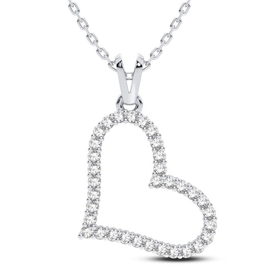 Luminous Heart - 14K White Gold 0.25 CTW Diamond Pendant