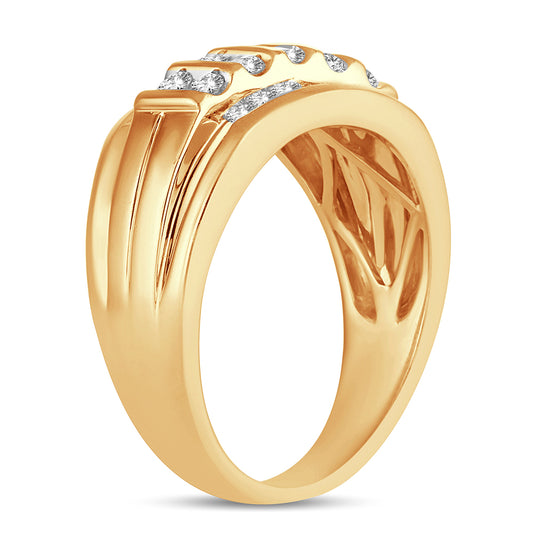ANILLO PARA HOMBRE CON DIAMANTES DE 14K Y 1.00CT